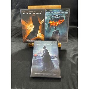 The Dark Knight Trilogy DVD Set Batman Begins The Dark Knight Rises Widescreen